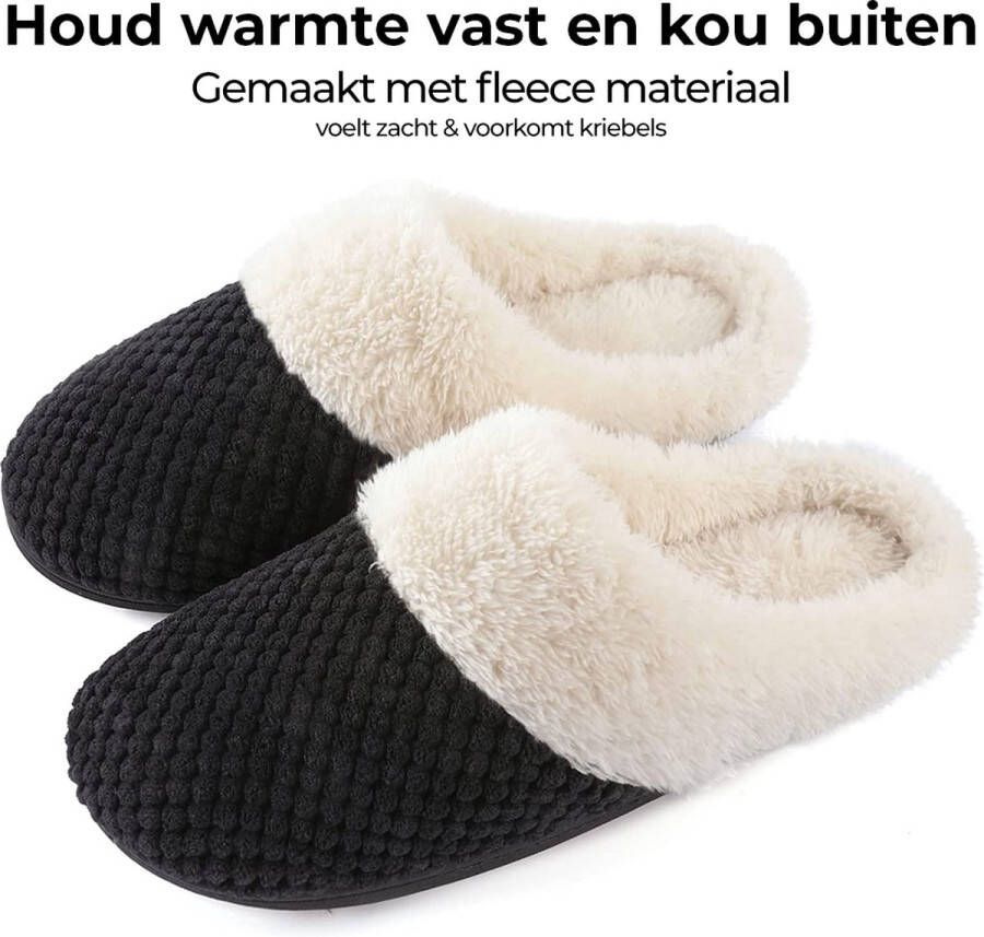 Comfeet Pantoffels Dames Sloffen Zwart Anti-slip