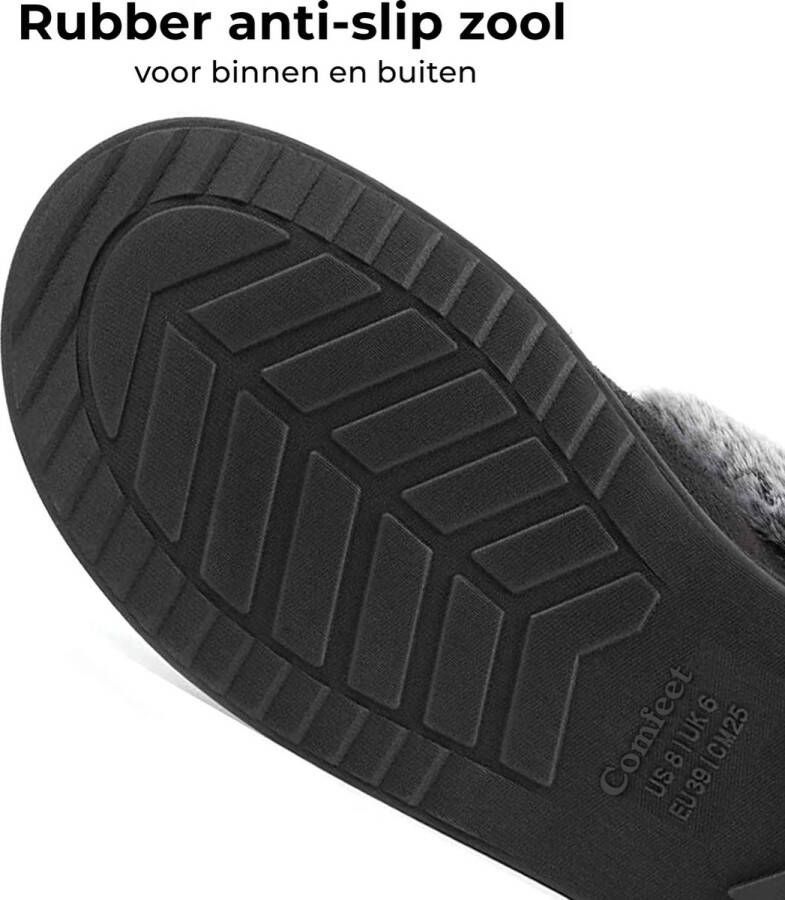 Comfeet Pantoffels Dames Sloffen Zwart Anti-slip