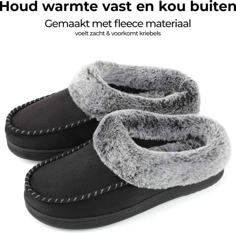 Comfeet Pantoffels Dames Sloffen Zwart Anti-slip