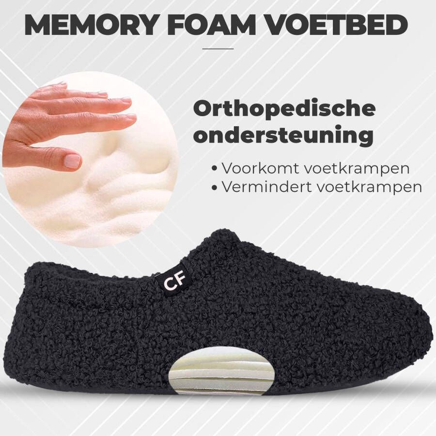 Comfeet Pantoffels Dames Sloffen Zwart Anti-slip