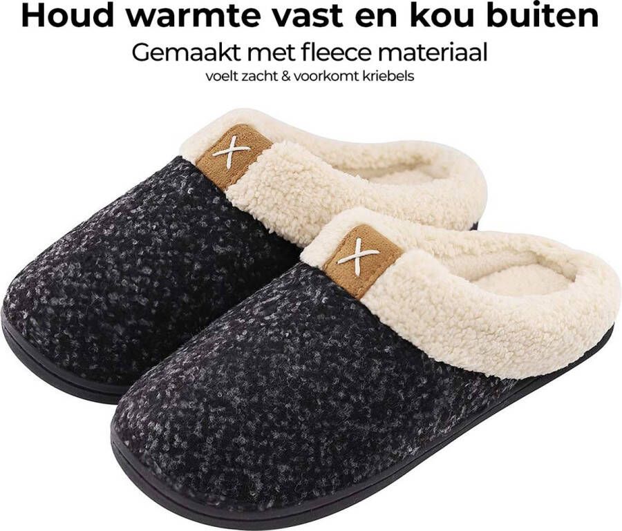 Comfeet Pantoffels Dames Sloffen Zwart Anti-slip