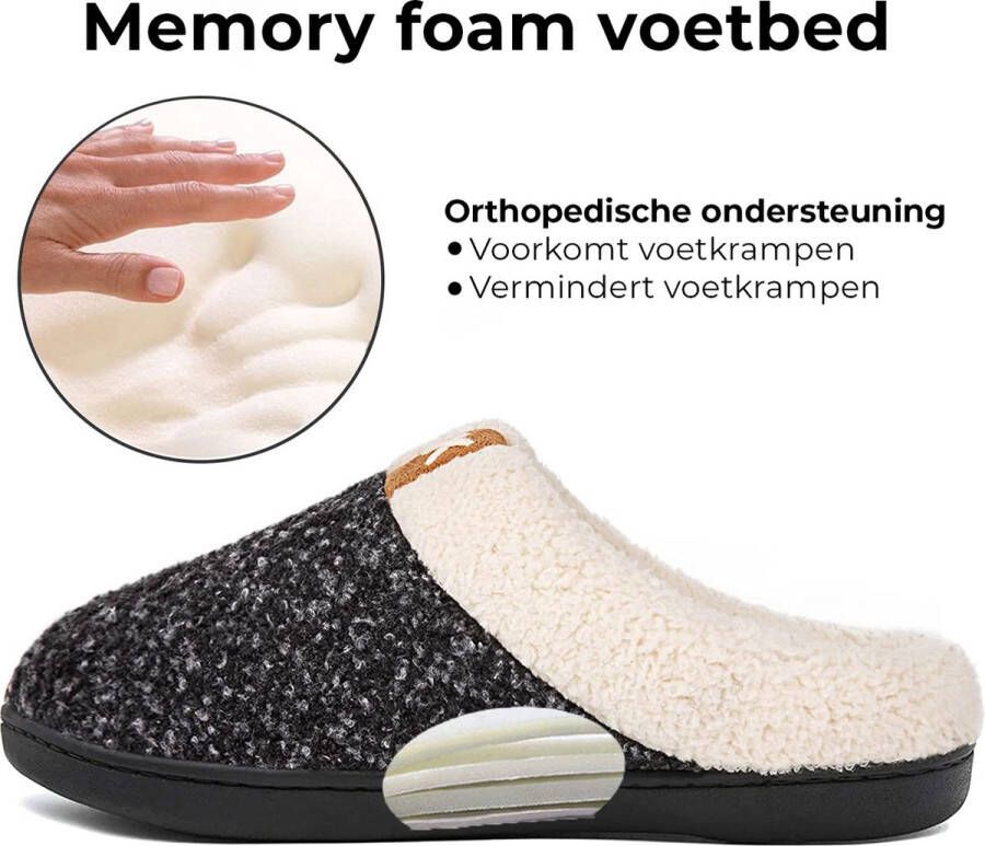 Comfeet Pantoffels Dames Sloffen Zwart Anti-slip