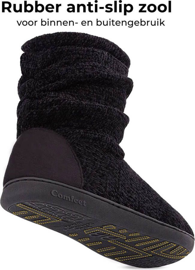 Comfeet Pantoffels Dames Sloffen Zwart Anti-slip