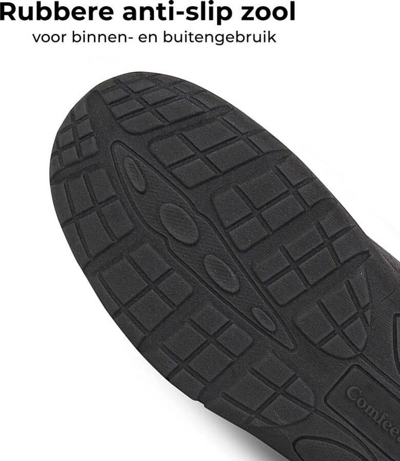 Comfeet Pantoffels Heren Sloffen Mocassins Grijs Anti-slip