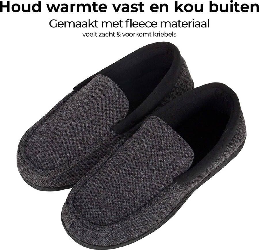 Comfeet Pantoffels Heren Sloffen Mocassins Zwart Anti-slip