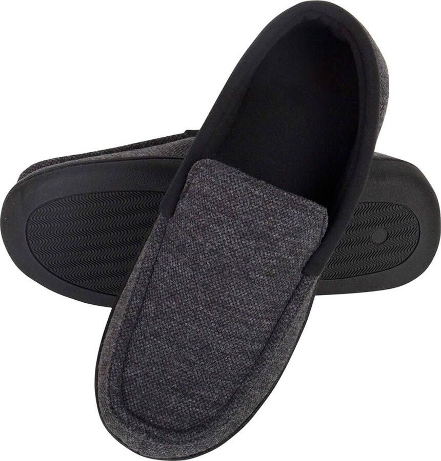 Comfeet Pantoffels Heren Sloffen Mocassins Zwart Anti-slip