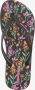 Copacabana dames teenslippers met bloemenprint Zwart - Thumbnail 5