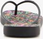 Copacabana dames teenslippers met bloemenprint Zwart - Thumbnail 7