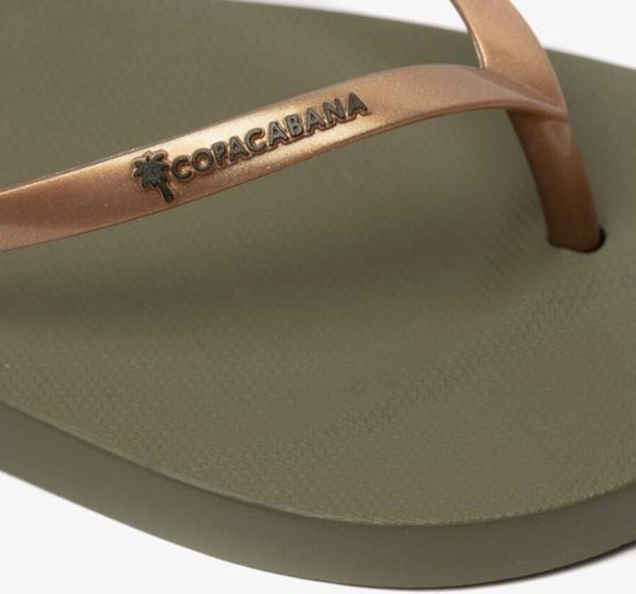 Copacabana vegan dames teenslippers groen