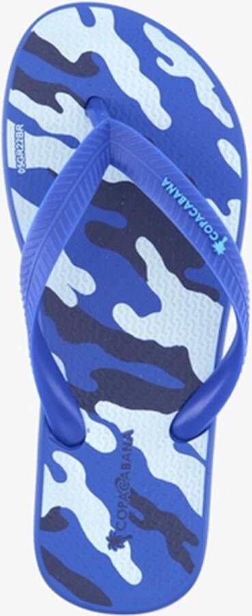 Copacabana vegan kinder teenslippers camouflage Blauw