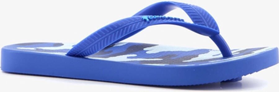 Copacabana vegan kinder teenslippers camouflage Blauw