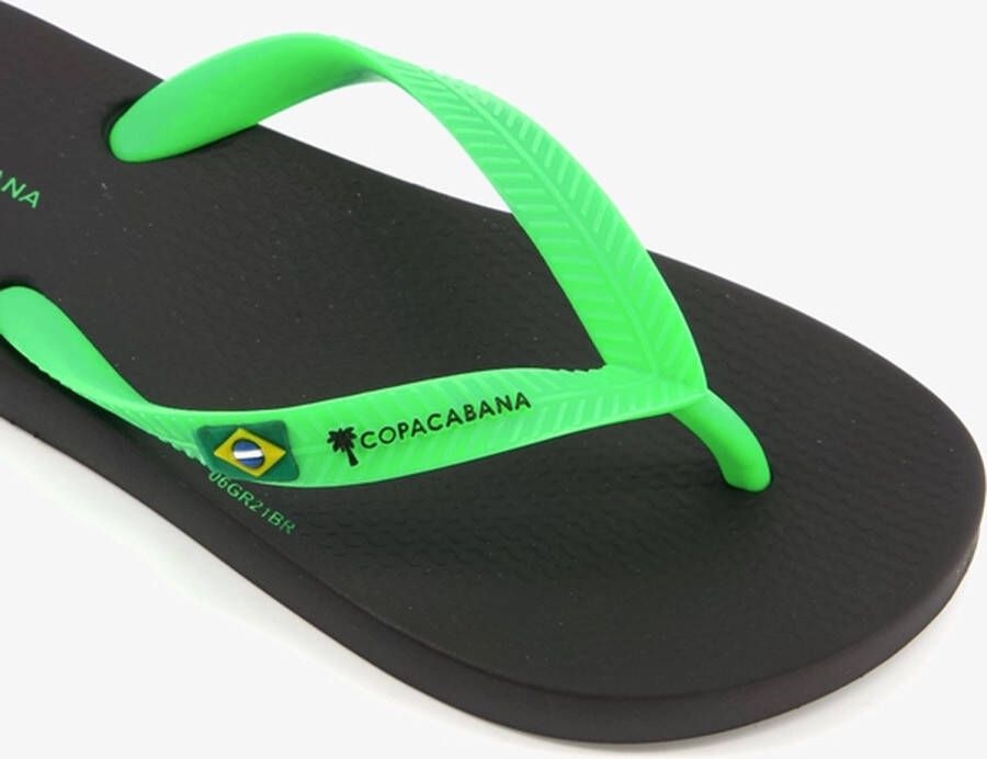 Copacabana vegan kinder teenslippers zwart