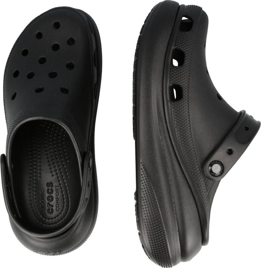 Crocs Classic Crush Clog Gedurfd ontwerp en extra hoogte Black