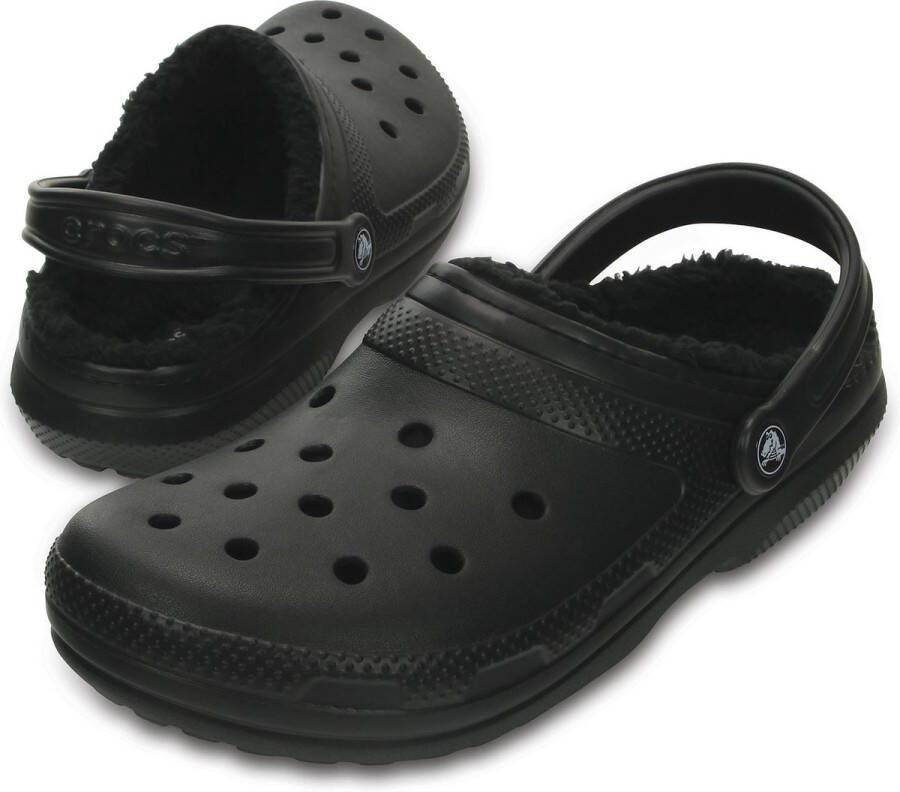 Crocs Pantoffels Classic Lined Clog tuin schoen slippers klomp met knuffelig nepleer - Foto 14