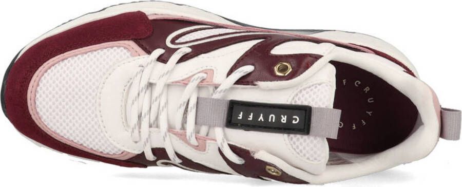 Cruyff Madina Bold wit bordeaux rood sneakers dames (C )