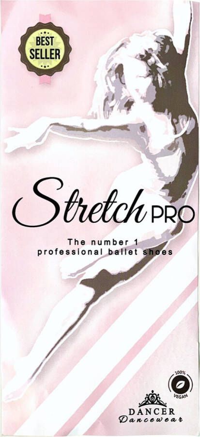 Dancer Dancewear Balletschoenen Splitzool ZWART “StretchPro” Stretch canvas Balletschoen voor dames - Foto 2