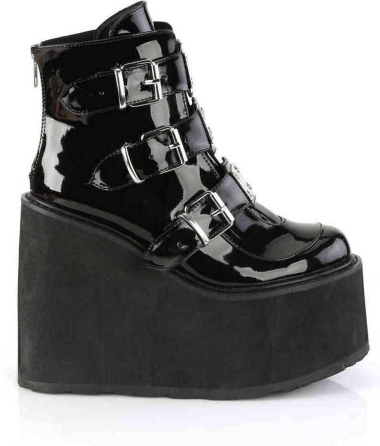 Demonia 5 = | SWING 105 | 5 1 2 PF Ankle Boot w 3 Buckle Straps Back Zip