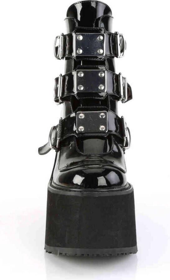 DemoniaCult SWING-105 5 1 2 PF Ankle Boot w 3 Buckle Straps Back Zip