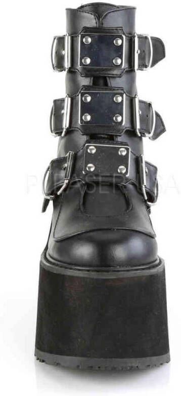 DemoniaCult SWING-105 5 1 2 PF Ankle Boot w 3 Buckle Straps Back Zip