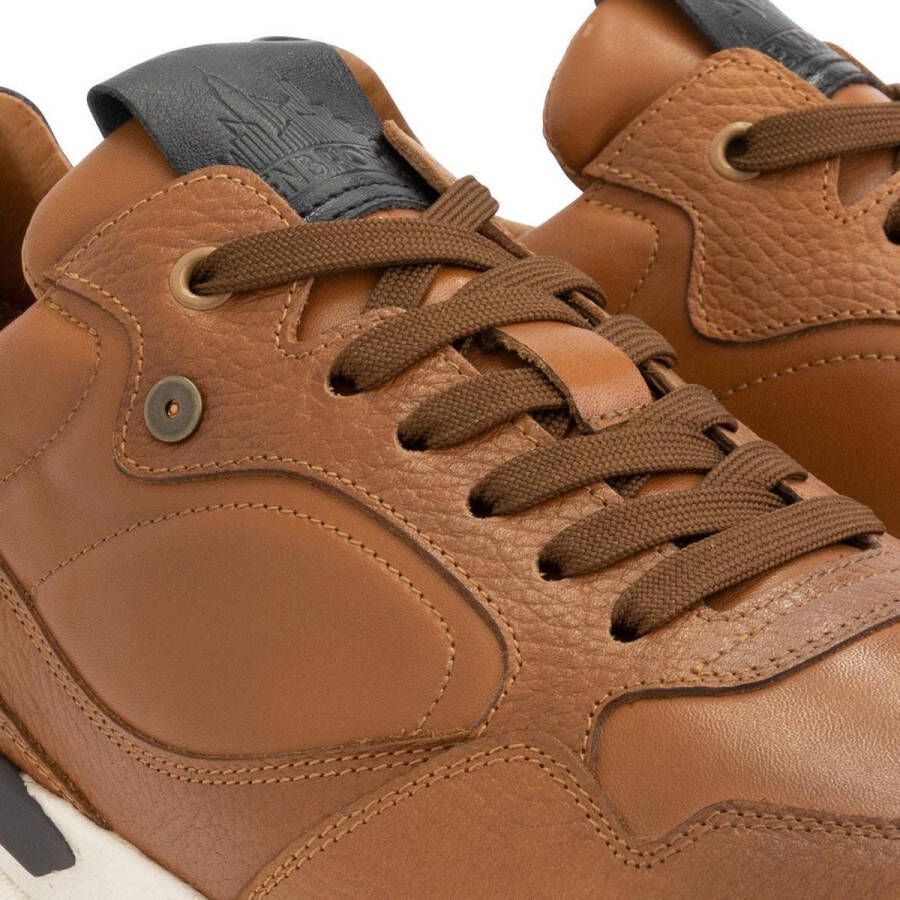 DEN BROECK DenBroeck Cortland St. Leren herensneaker Gevoerd Cognac Bruin Leer