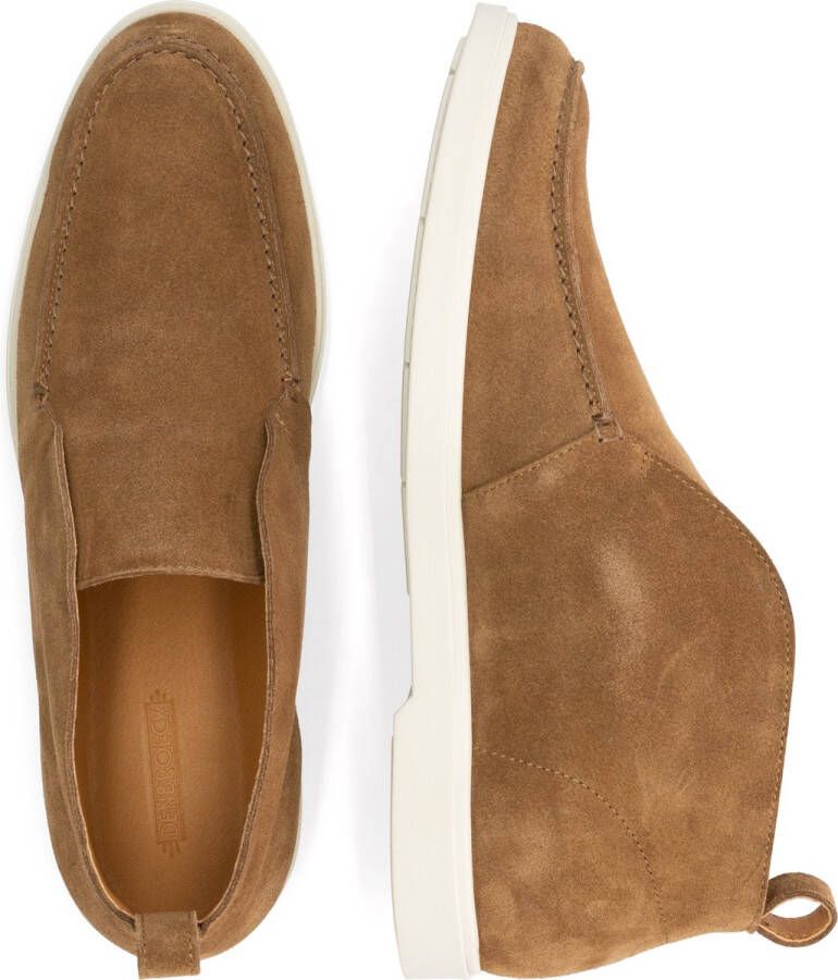 DEN BROECK DenBroeck Franklin St. Halfhoge instappers heren Suede leren schoenen Cognac leer