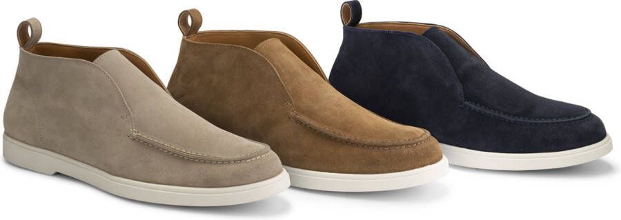 DEN BROECK DenBroeck Franklin St. Halfhoge instappers heren Suede leren schoenen Cognac leer