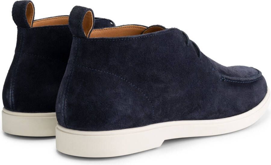 DEN BROECK DenBroeck Murray St. Halfhoge instappers heren Suede leren schoenen Desert boots Navy blauw leer