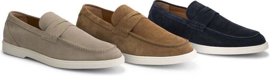 DEN BROECK DenBroeck Thomas St. Suede leren instappers heren Beige leer