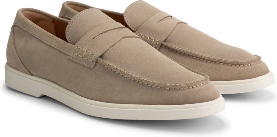 DEN BROECK DenBroeck Thomas St. Suede leren instappers heren Beige leer