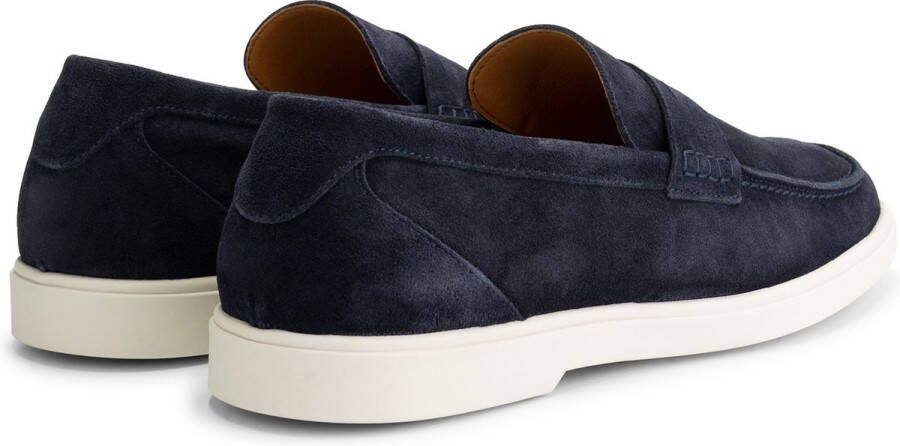 DEN BROECK DenBroeck Thomas St. Suede leren instappers heren Navy blauw leer