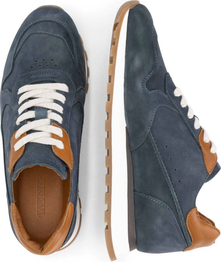 DEN BROECK DenBroeck William St. Leren herensneakers Veterschoenen mannen Navy Blauw leer