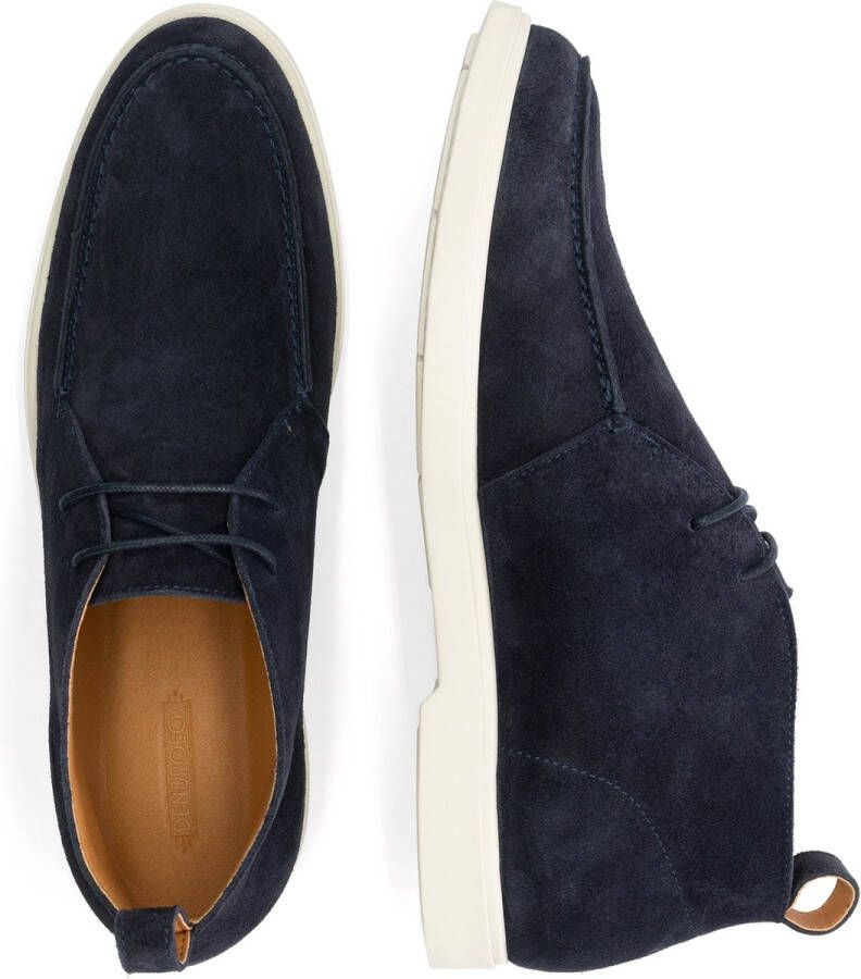 DEN BROECK DenBroeck Murray St. Halfhoge instappers heren Suede leren schoenen Desert boots Navy blauw leer