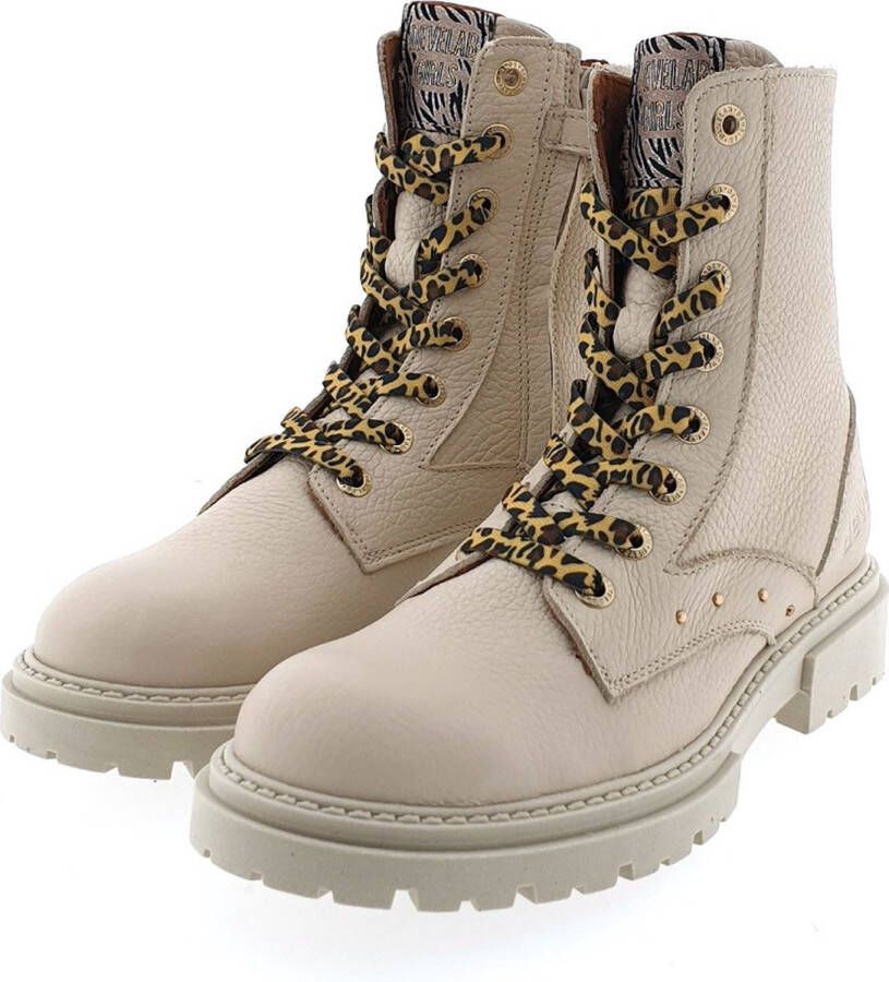 Bruin Tinten 41442 Veterboots Laarzen Met Veters Meisjes Beige - Foto 9