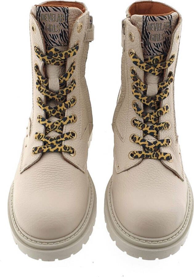 Bruin Tinten 41442 Veterboots Laarzen Met Veters Meisjes Beige - Foto 10