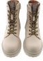 Bruin Tinten 41442 Veterboots Laarzen Met Veters Meisjes Beige - Thumbnail 10