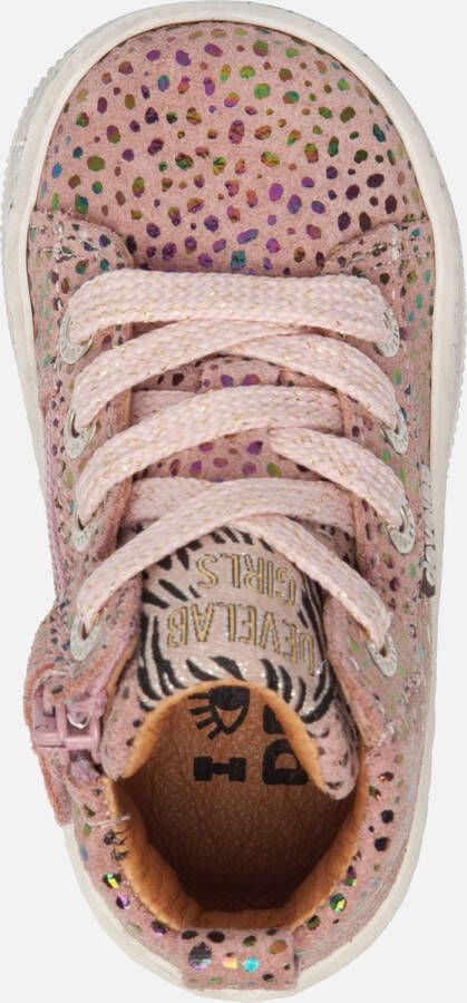 Develab 41602 leren sneakers met dierenprint oudroze Meisjes Leer Hartjes 21 - Foto 13