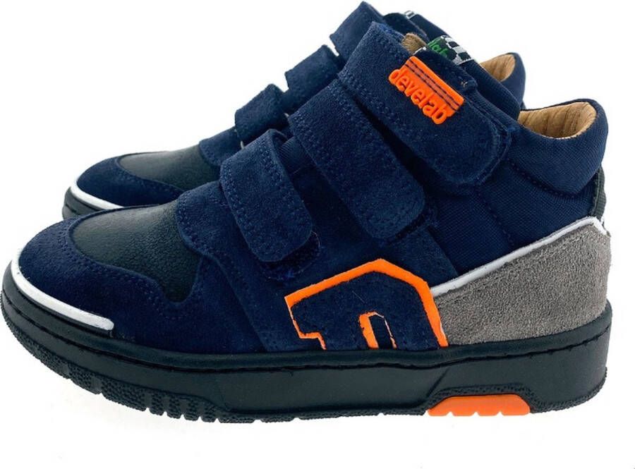 Develab 44307 Lage sneakers Leren Sneaker Jongens Kids Donkerblauw - Foto 14