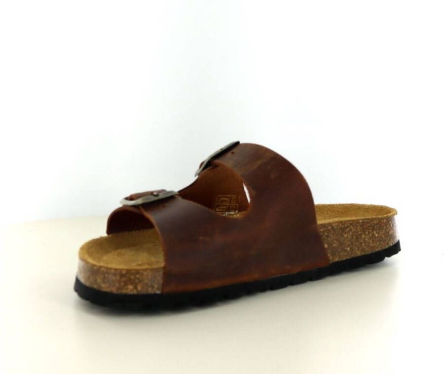 Develab Stoere jongens slipper Cognac