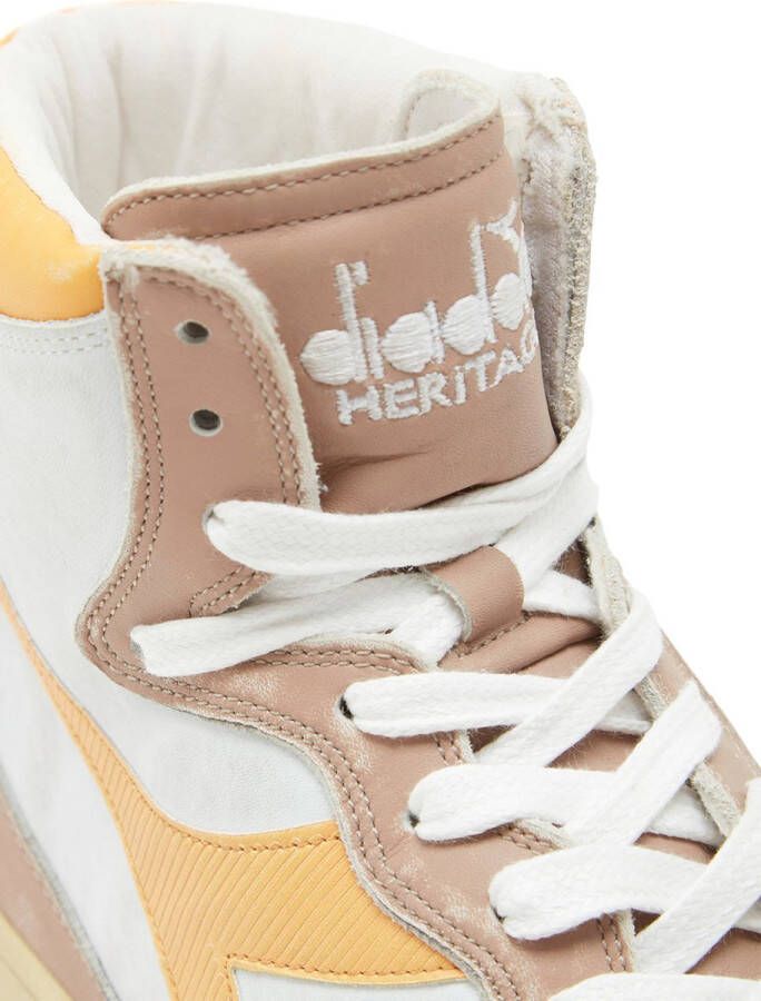 Diadora Heritage mi basket used sneakers wit c0657 white white leer 43 5(9+ ) - Foto 13