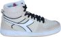 Retro Sneaker bruin Tinten Magic Basket Mid Legacy Hoge sneakers Leren Sneaker Beige - Thumbnail 8