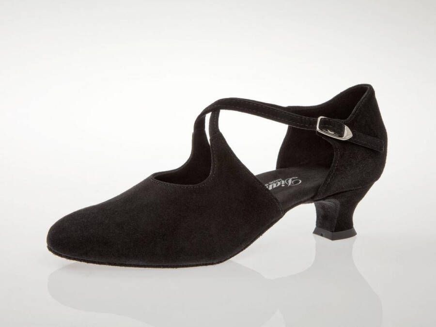 Diamant Ballroom Schoenen voor Dames 052-112-001 – Dansschoenen Stijldansen – Zwart Suède