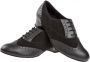 Diamant Dames Dansschoenen 063-029-070 – Salsa Latin Trainingsschoenen – Zwart Suède Leer - Thumbnail 6