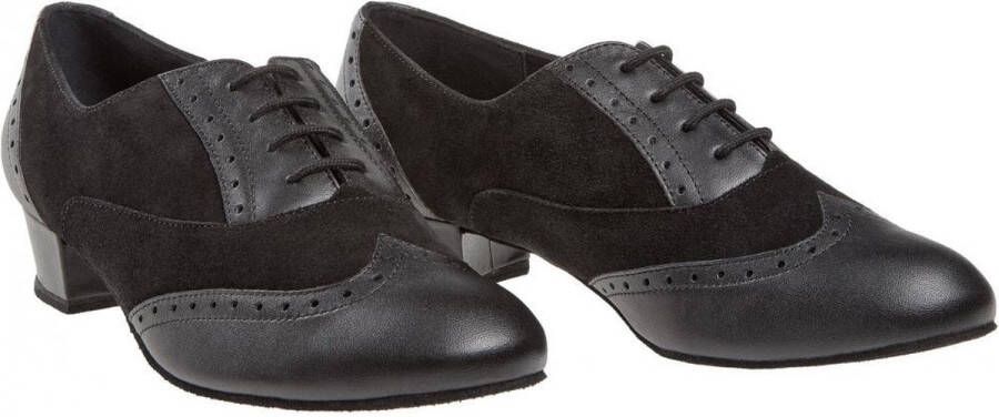 Diamant Dames Dansschoenen 063-029-070 – Salsa Latin Trainingsschoenen – Zwart Suède Leer