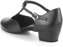 Diamant Dansschoenen Lage Hak voor Dames 053-029-034 Ballroom Salsa Latin Zwart Leer - Thumbnail 2