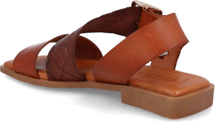 digo Leren platte sandalen voor dames