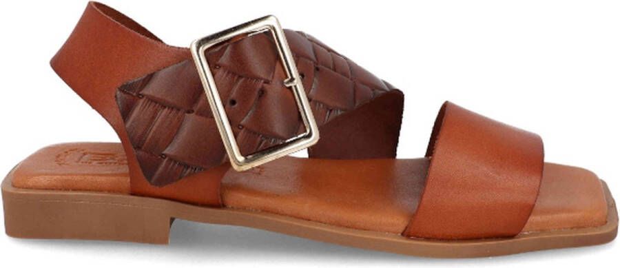 digo Leren platte sandalen voor dames