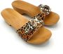 DINA sandalen panter print met leren band voor hippe dames - Thumbnail 2