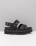 Dr. Martens DVOSS II BLACK HYDRO LEATHER Volwassenen Platte sandalen Zwart - Thumbnail 15