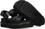 Dr. Martens DVOSS II BLACK HYDRO LEATHER Volwassenen Platte sandalen Zwart - Thumbnail 5