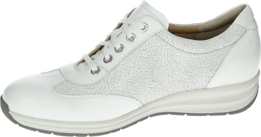 Durea 6164 H Volwassenen Dames sneakersDames veterschoenen Wit beige